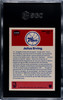 1986 Fleer Julius Erving #5 SGC Authentic back of card