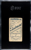 1910 T206 Bill Malarkey Piedmont 350 SGC Authentic back of card