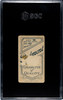 1911 T206 Doc Crandall Portrait No Cap Piedmont 350-460 SGC 1 back of card