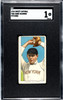 1910 T206 Rube Manning Pitching Sweet Caporal 350 SGC 1 front of card