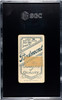 1911 T206 Russ Ford Black Cap Piedmont 350-460 SGC 1 back of card