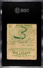 1934 Goudey Big League Chewing Gum Roger Cramer #25 SGC 1 back of card