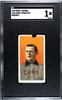 1909 T206 Harry Steinfeldt Portrait Sweet Caporal 150 SGC 1 front of card