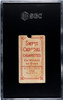 1909 T206 Harry Steinfeldt Portrait Sweet Caporal 150 SGC 1 back of card