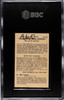 1902 John Dwight & Co. Bull Terrier #8 Champion Dog Series SGC 1 back of card