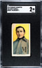 1910 T206 Newt Randall Milwaukef Error Variation Piedmont 350 SGC 2 front of card