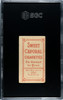 1910 T206 Jimmy Phelan Sweet Caporal 350 SGC 3 back of card