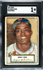 1952 Topps Monte Irvin #26 Black Back SGC 1 front of card