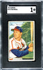 1952 Bowman Stan Musial #196 SGC 1 front of card
