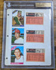 1966 Topps Dickson, Dalrymple, Santiago, Cubs, Tresh, Jackson #1/1 #201-206 Topps Vault File Copy 12 Card Binder Page BGS Authentic