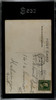 1912 CO.-V.S. PC798-60 Born A Fan 1912 Grand Rapids, MI Postmark, Franklin Stamp Divided Front Series SGC 1 back of card