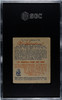 1949 Bowman Red Schoendienst #111 SGC 2.5 back of card