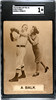 1910 Colonial Art Pub. Co. PC798-9 Baseball Postcards A Balk SGC 1 front of card