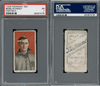 1910 T206 Boss Schmidt Portrait Piedmont 350 PSA 1 front and back of card