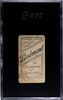 1910 T206 Cad Coles Piedmont 350 SGC 1 back of card