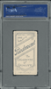 1910 T206 Hal Chase Portrait Blue Piedmont 350 PSA 3(MK) back of card