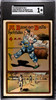 1912 PC798-2 A Base On Balls, He Walks 4 AM Baseball Plays Off The Diamond SGC 1 front of card