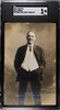 1908 Real Photo Postcard Billy Sunday, The Smile That Won't Come Off SGC 1 front of card
