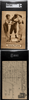 1910 Colonial Art Pub. Co. PC798-9 Delaying The Game Baseball Lovers SGC 1 front and back of card
