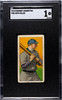 1910 T206 Dots Miller Piedmont 350 SGC 1 front of card
