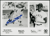 Autographed Bally's Casino Willie Mays Photograph Blue Ink - JSA Authentic Autograph front of card
