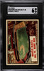 1961 Topps Mickey Mantle Blasts 565 Ft. Home Run #406 New York Yankees HOF SGC 6 front of card