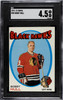 1971-72 Topps Bobby Hull #50 Chicago Blackhawks HOF SGC 4.5 front of card