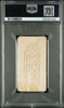 1888 Kinney Tobacco 2nd Lieutenant Infantry N224 Military Series PSA 1 back of card