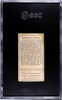 1911 T205 Edward Barger Piedmont Full 'B' On Cap Factory No. 25 Brooklyn SGC 1.5 back of card