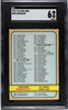 1972-73 O-Pee-Chee Checklist #334 SGC 6 front of card