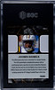 2024 Leaf Jayden Daniels #90B-3 90 Leaf Base Light Blue Shimmer Promo Washington Commanders RC SGC 10 back of card