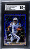 2024 Leaf Jayden Daniels #90B-3 90 Leaf Base Purple Shimmer Promo 117/199 Washington Commanders RC SGC 10 front of card