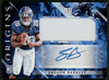 2018 Panini Origins Saquon Barkley #103 Blue 4/49 New York Giants On-Card Autograph RC front of card