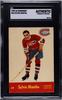 1955-56 Parkhurst Sylvio Mantha #60 Montreal Canadiens HOF SGC Authentic front of card