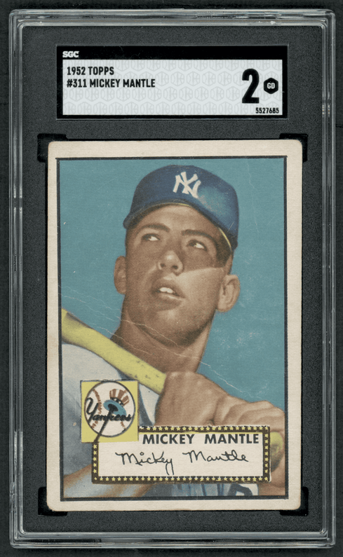 Results from our SGC 2 1952 Topps Mickey Mantle Vintage Mega Mixer Break