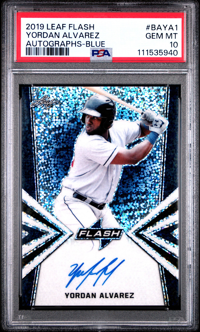 PSA 10 2019 Leaf Flash Yordan Alvarez #BAYA1 Autographs Blue, 9/50