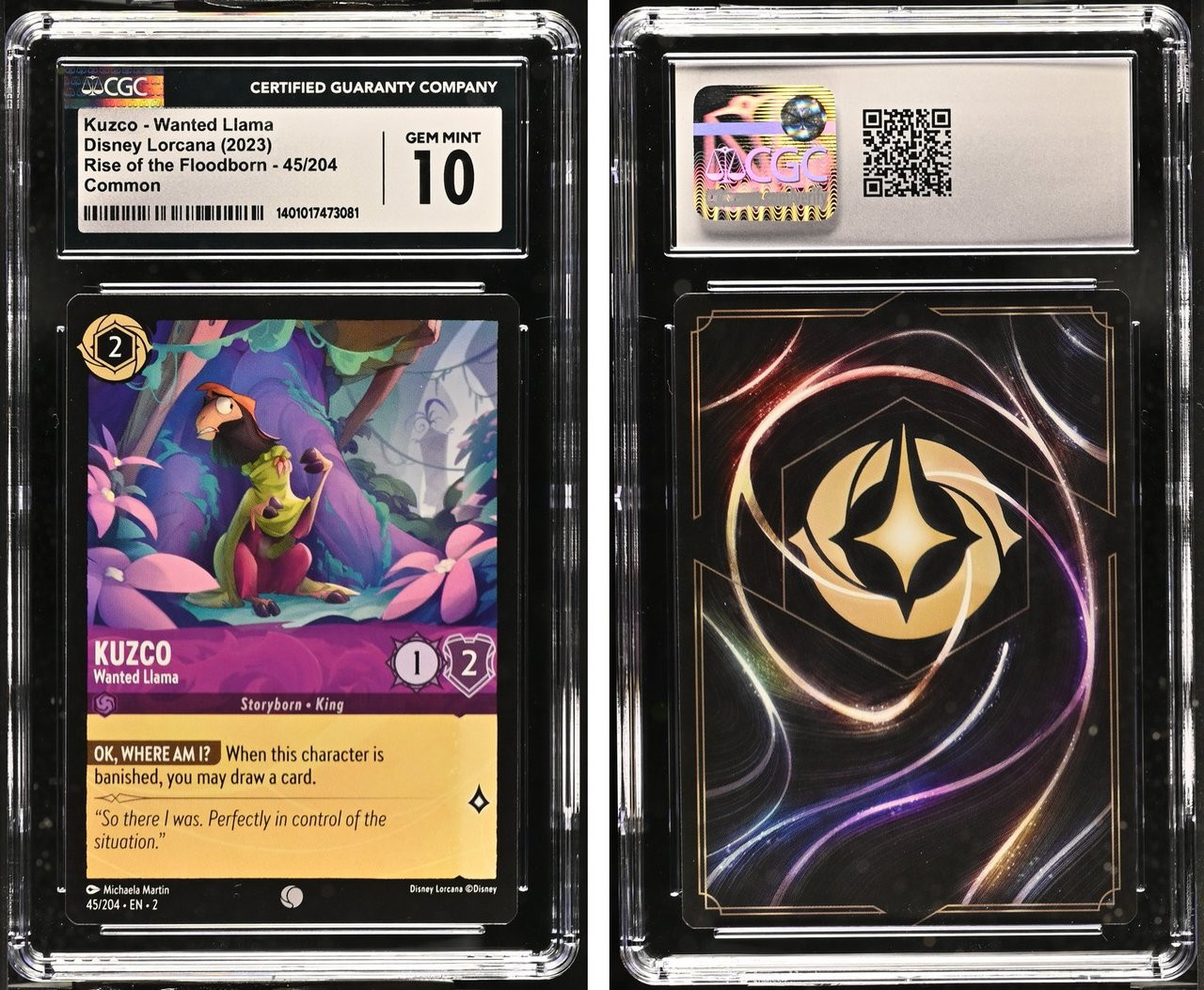 kuzco lorcana card Disney the First Chapter Temperamental Emperor #84/204 R Rotterdam Comics Storyborn;King Strength Kuzco - Wanted Llama (Epic)