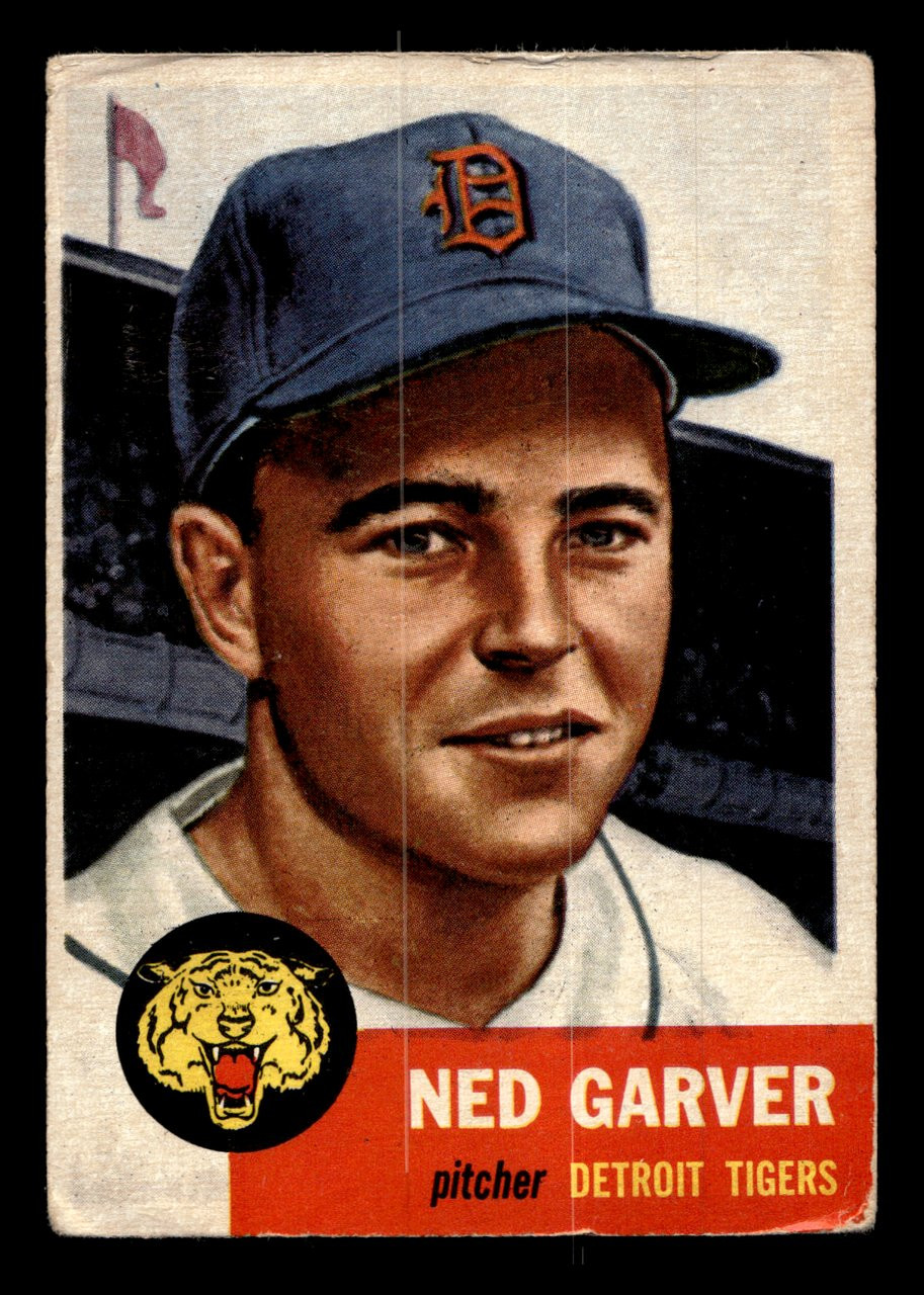 1953 Topps Ned Garver #112 Detroit Tigers Low Grade - Creases