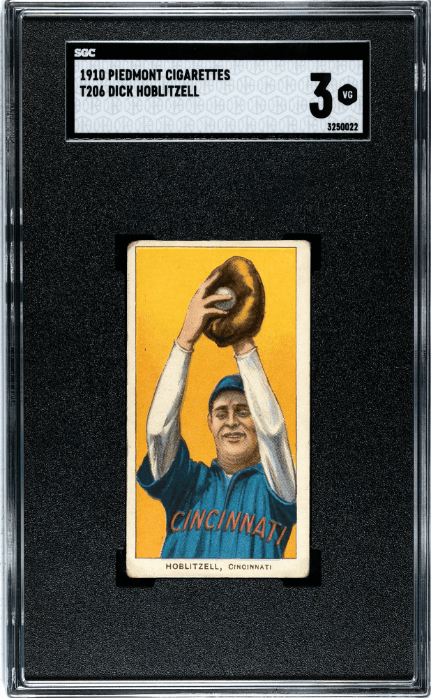 1910 T206 Dick Hoblitzell Piedmont 350 Cincinnati SGC 3