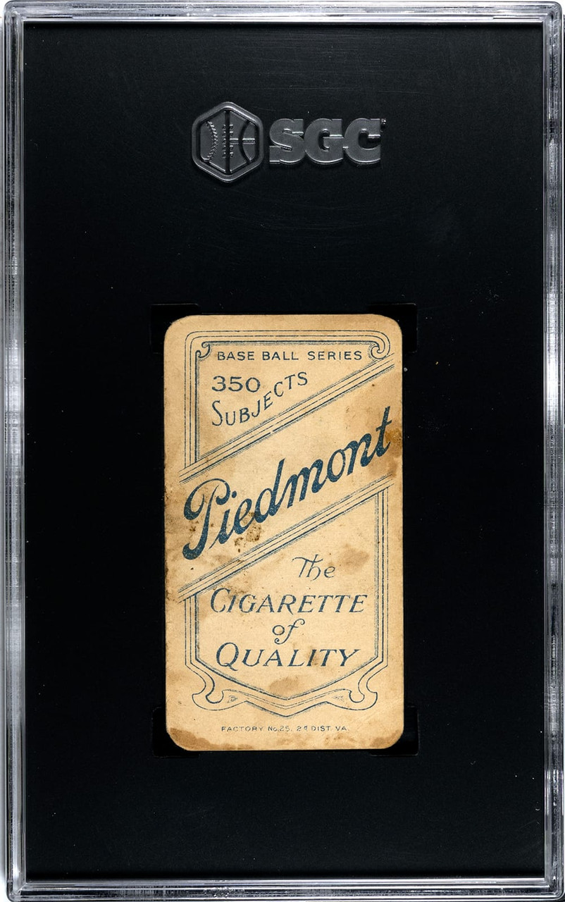 1909 T206 PIEDMONT CIGARETTES Bunk Congalton TOBACCO CARD 100年以上前のカード SGC社  鑑定済み - スポーツ