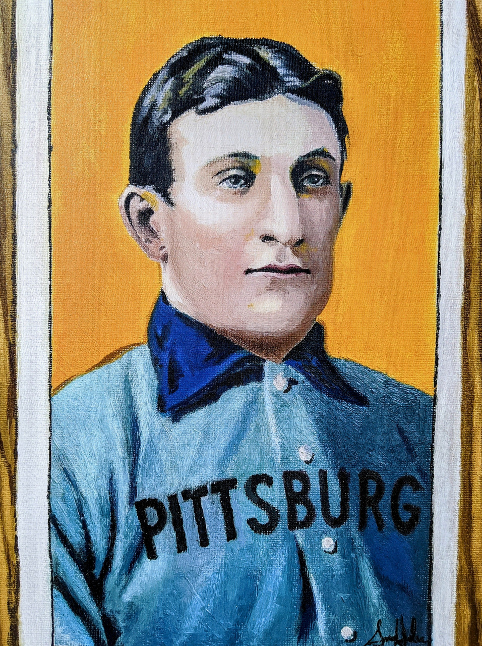 T206 Honus Wagner by Sam Herder - Canvas Print