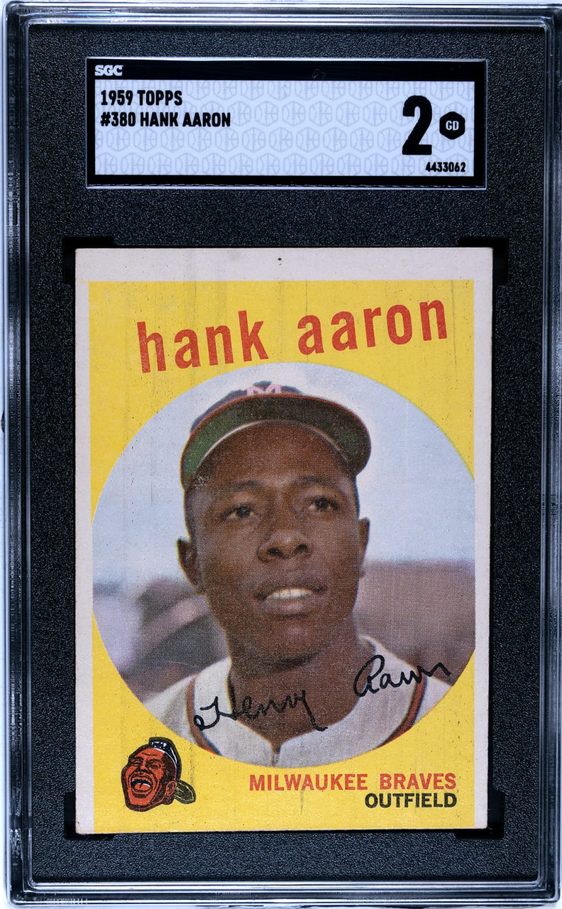 Hank Aaron Autographed 1958 Topps Card #30 Milwaukee Braves