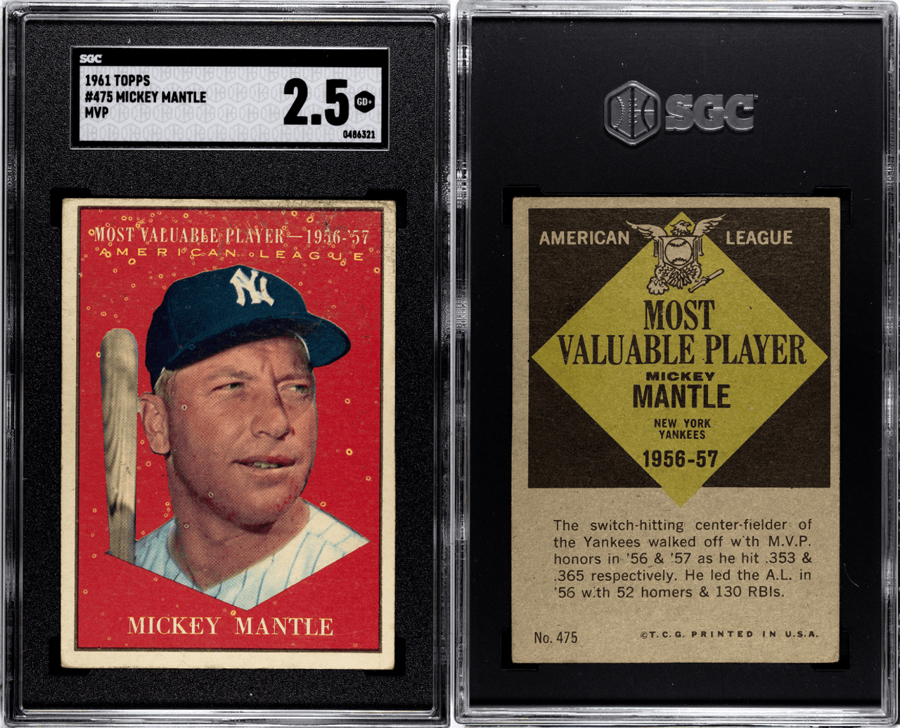 SGC 2.5 1961 Topps Mickey Mantle