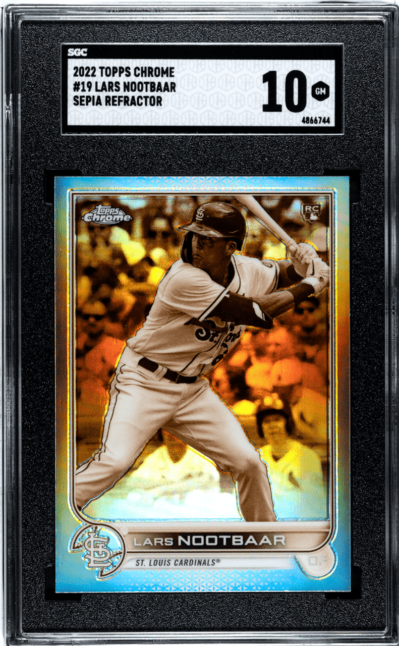 2022 Topps Chrome Lars Nootbaar #19 Sepia Refractor SGC 10