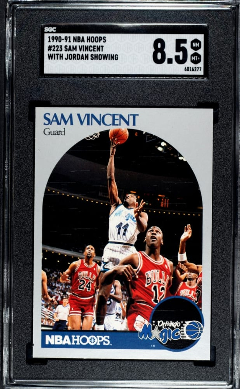 1990-91 NBA Hoops Sam Vincent & Michael Jordan #223 SGC 8.5