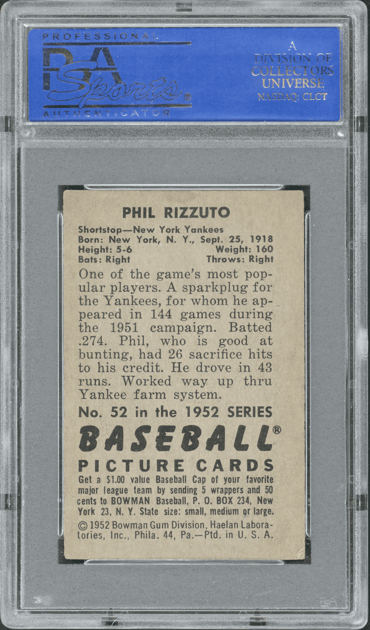 1952 Bowman Phil Rizzuto