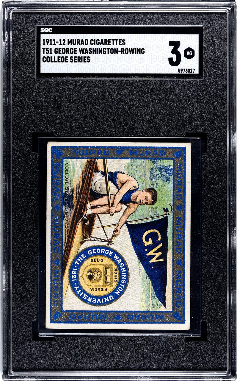 murad tobacco 1911 T51 Murad Cigarettes George Washington Rowing College Series SGC 3
