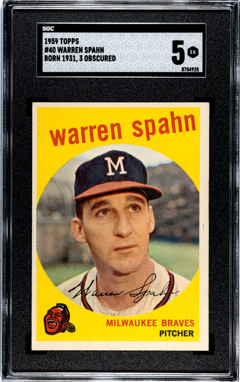 Warren Spahn Milwaukee Braves Pitcher Baseball Card 