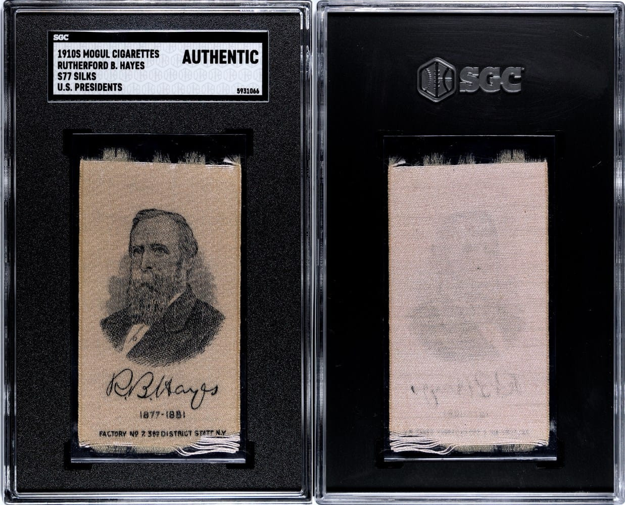 SGC A 1910 Mogul Cigarettes S77 Silks Rutherford B. Hayes