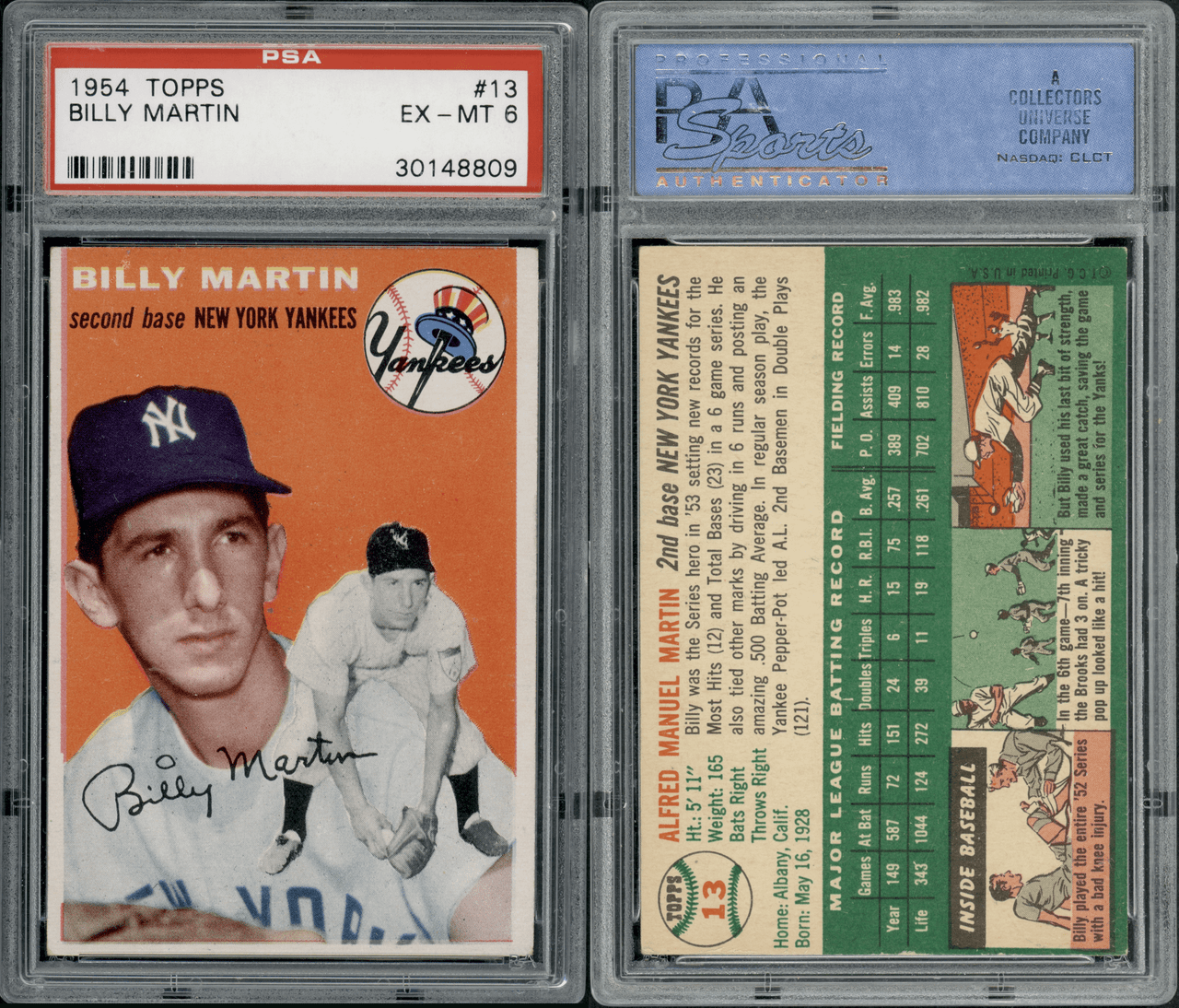 PSA 6 1954 Topps Eddie Mathews